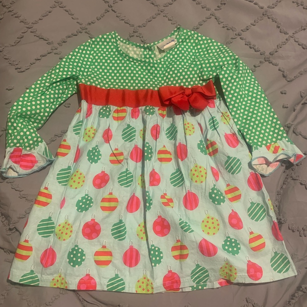 Green and Red Polka Dot Holiday Dress